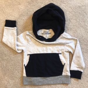 Crew cuts size 2 gray and blue hoodie